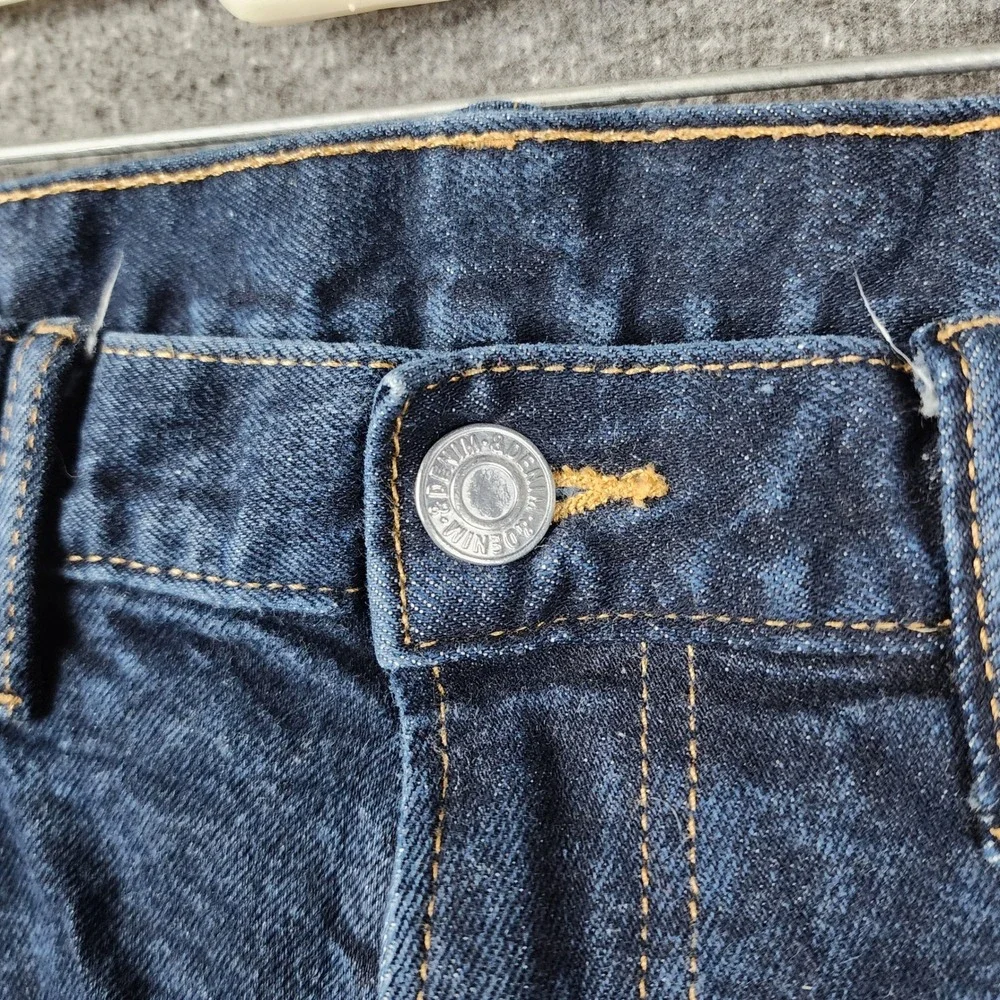 H&M Slim‎ Jeans Women 33/32 Dark Indigo Blue Stretch Denim Mid Rise Classic